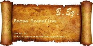 Bacsa Szerafina névjegykártya